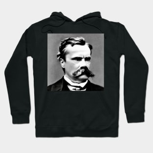 Friedrich Nietzsche Black and White Hoodie